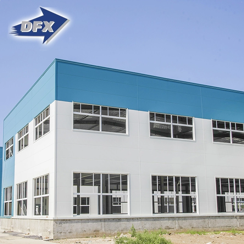 Anti Seismic High Rise 2 Floor Prefab Houses Offices Warehouse Metal Frame Steel Structure Office Building