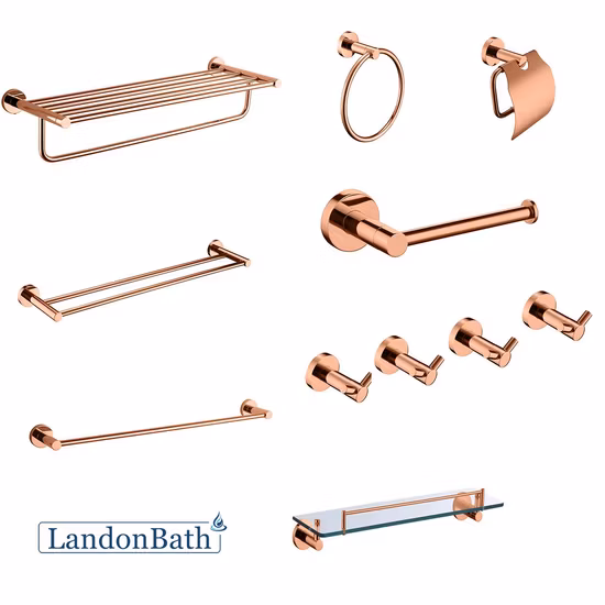 Accessori bagno in legno e alluminio